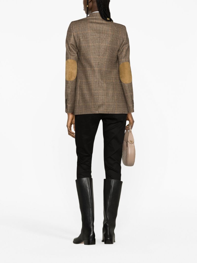 Brown Prince of Wales Cashmere Blazer