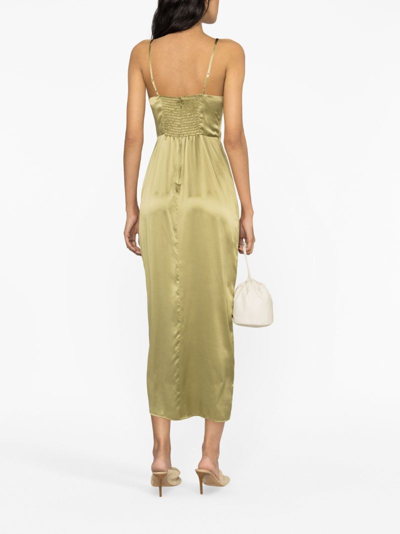 Green Solay Silk Dress