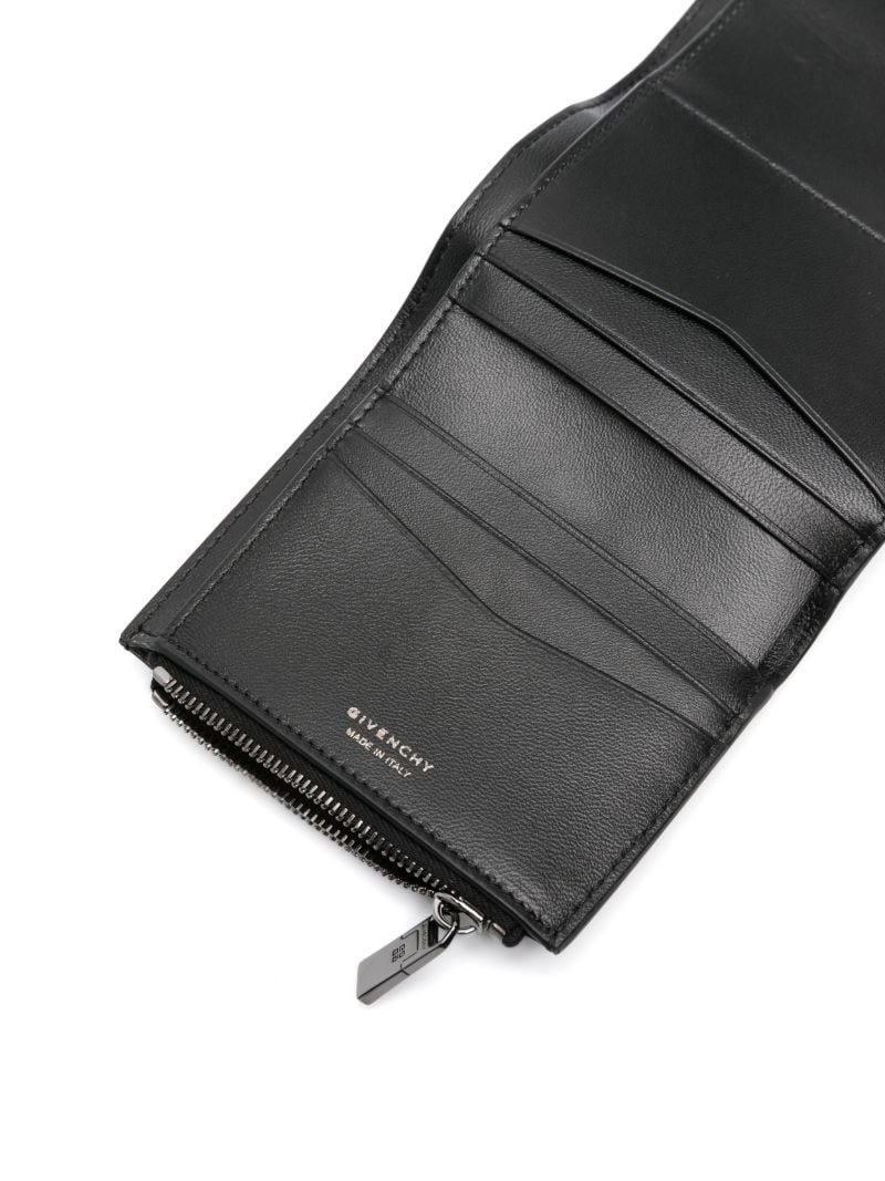 Black 4g Leather Tri-fold Wallet
