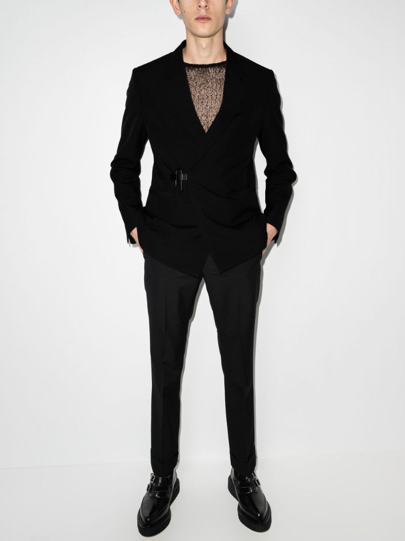 Padlock Detail Wool Blazer
