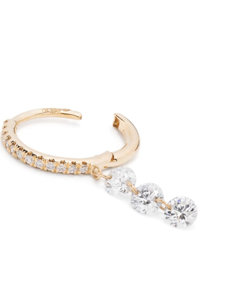 18k Yellow Gold Diamond Drop Earring
