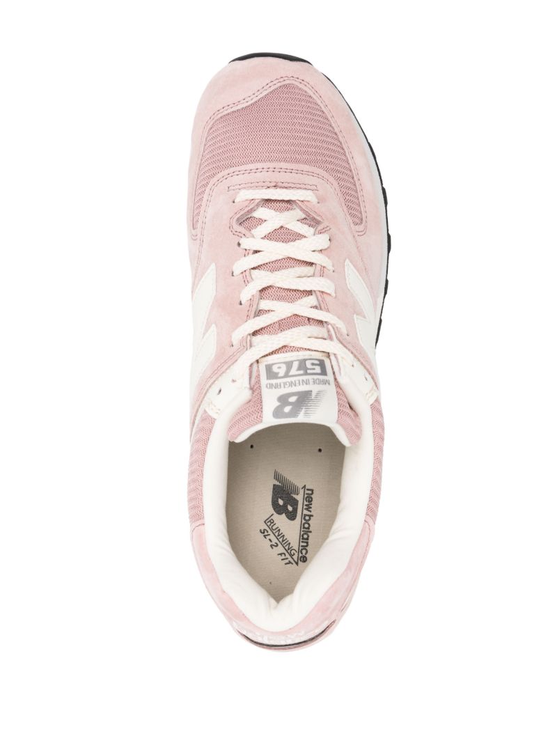Pink 576 Suede Sneakers