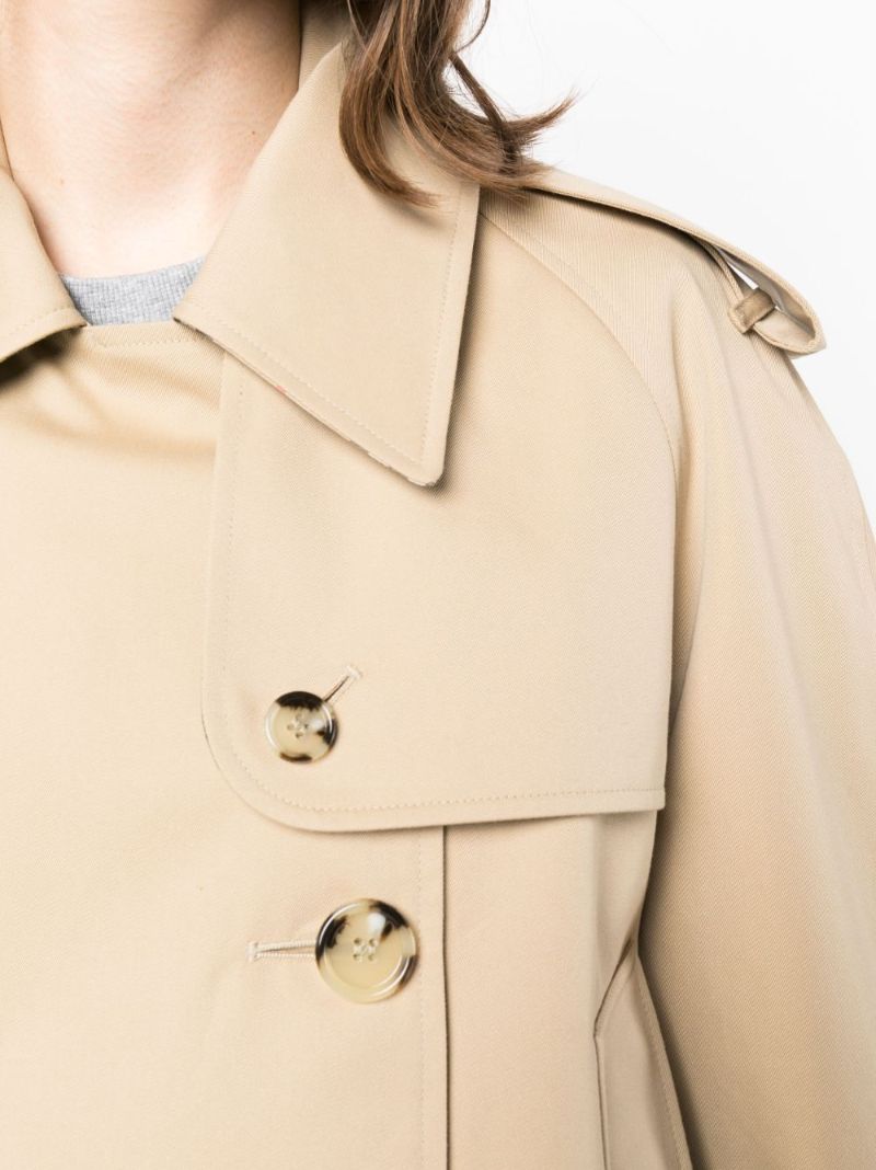 Neutral Haltye Short Trench Coat