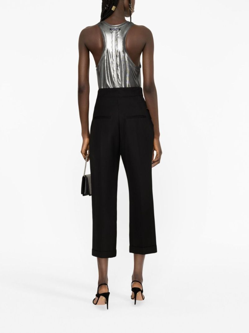 Silver-tone Metallic Tank Top