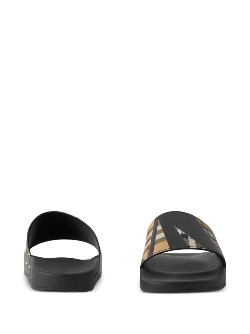 Black Sliced Check Print Slides