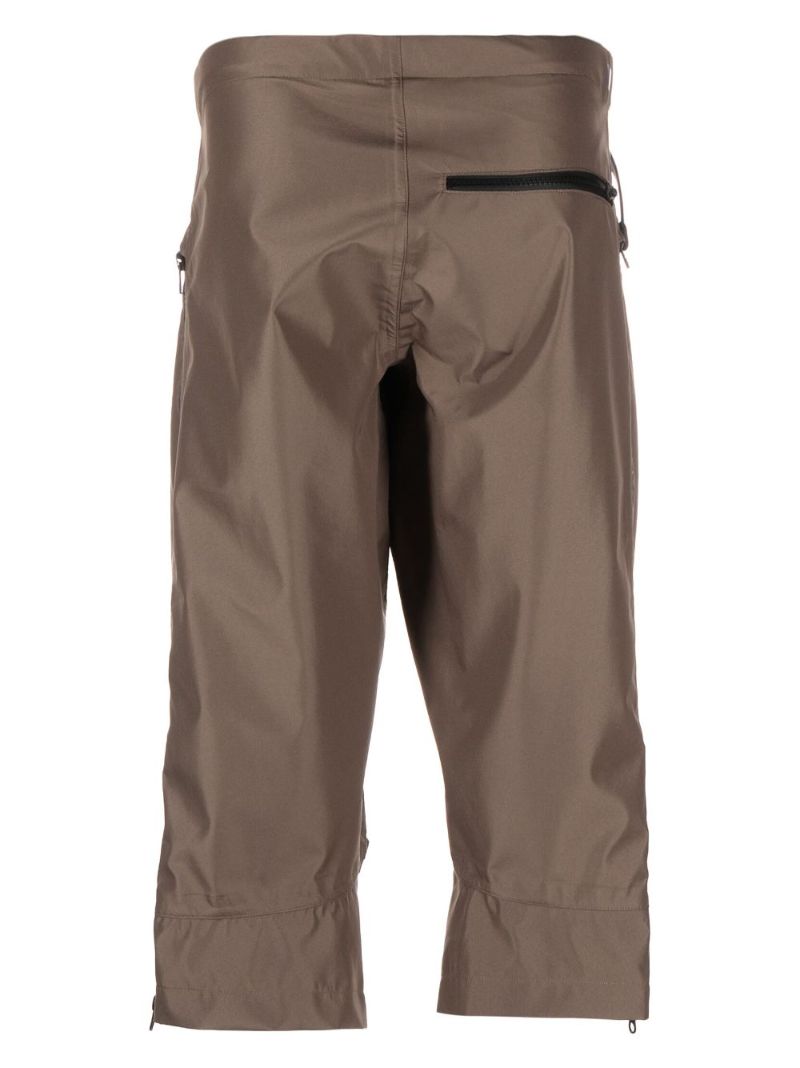 Brown Cut Arc Shorts