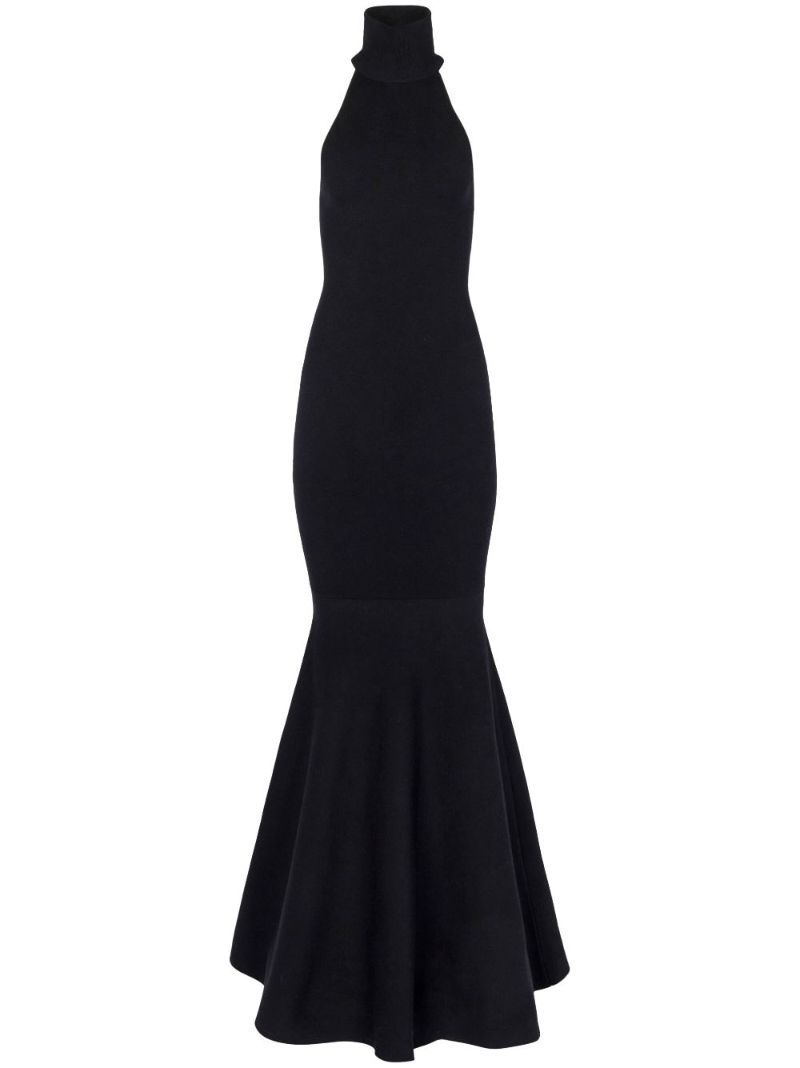 Black Mermaid Halterneck Maxi Dress