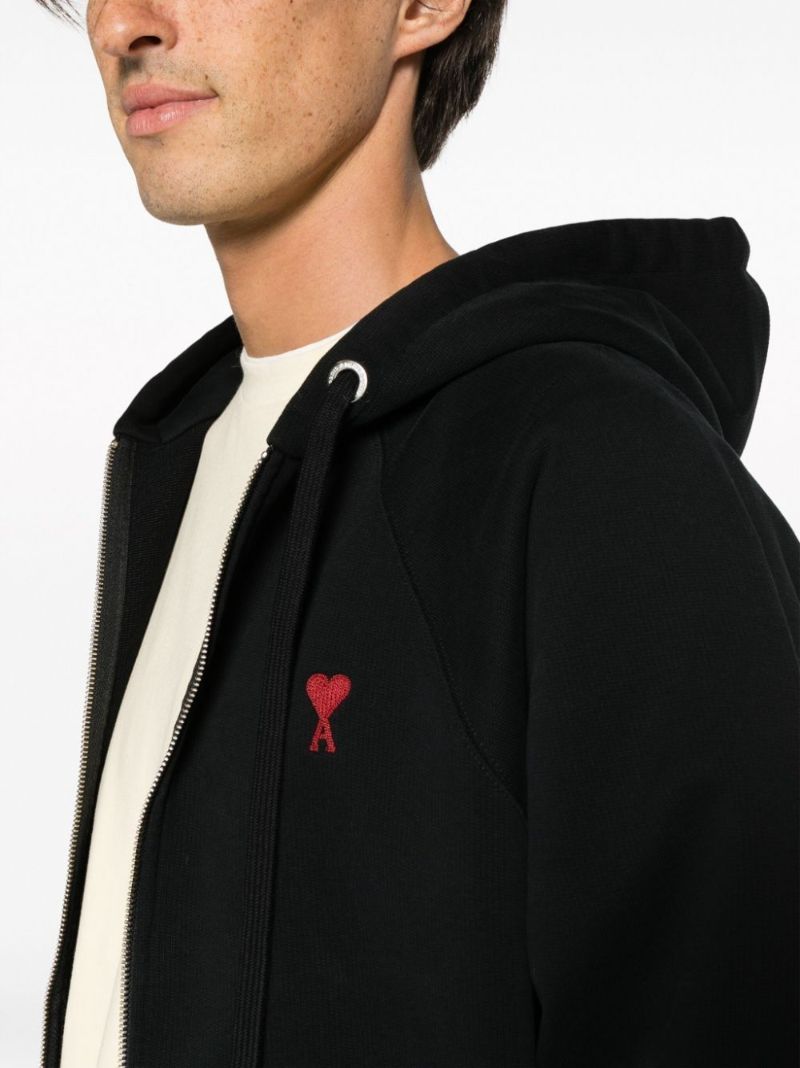 Black Ami De Coeur Zipped Hoodie