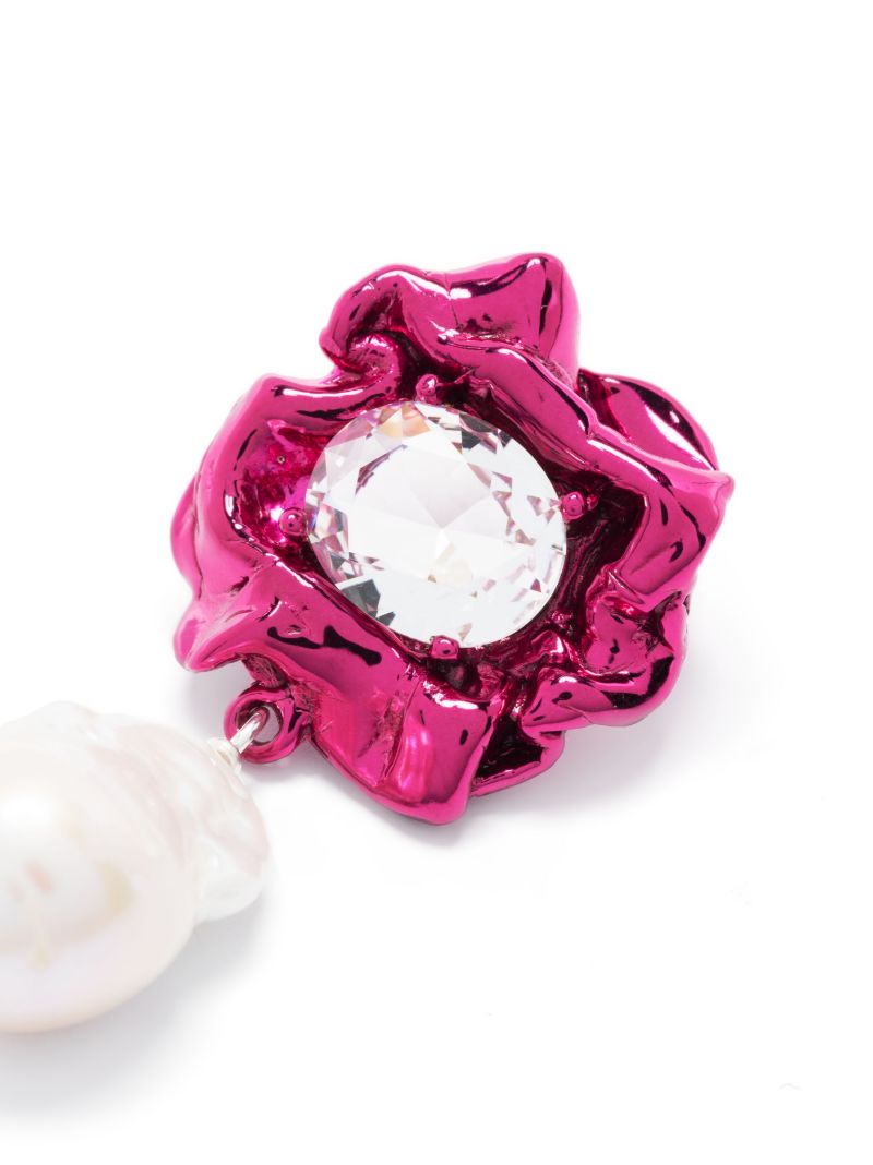 Pink Lola Pearl Drop Earrings