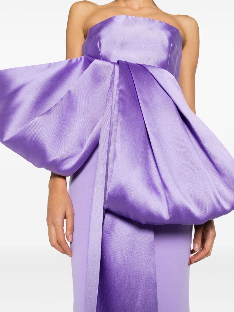 Purple Maeve Bow-embellished Gown