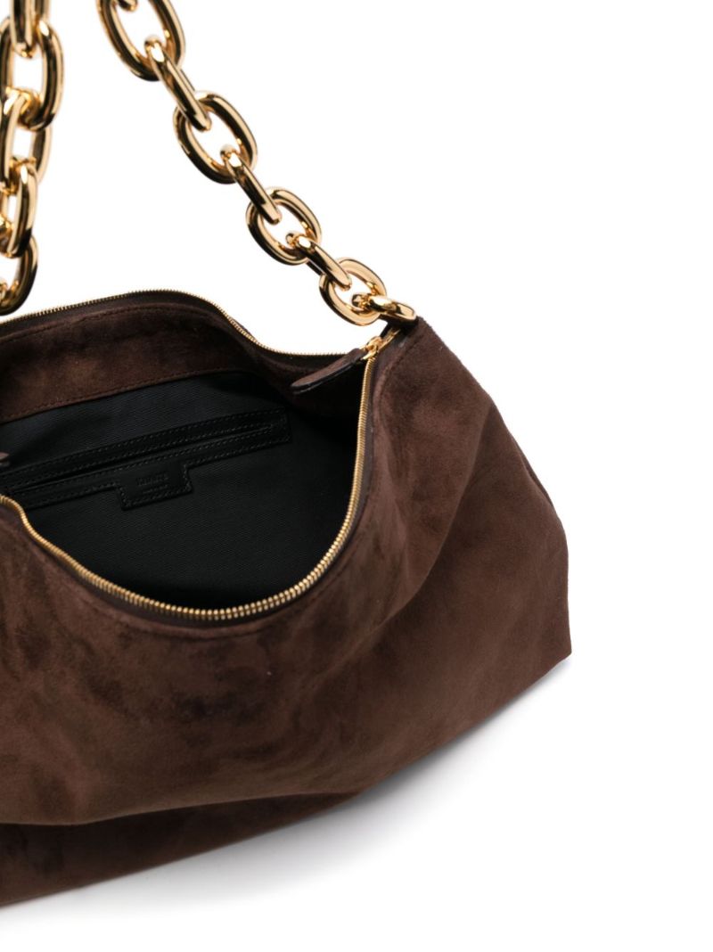 Brown Clara Suede Shoulder Bag
