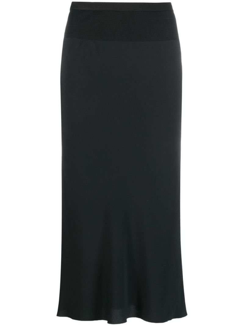 Elasticated-waistband Pencil Midi Skirt
