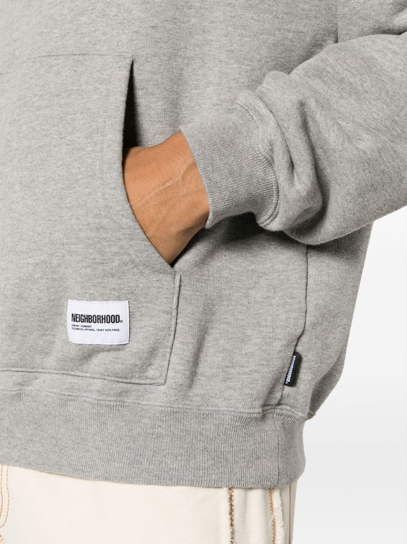 Grey Logo-print Cotton Hoodie