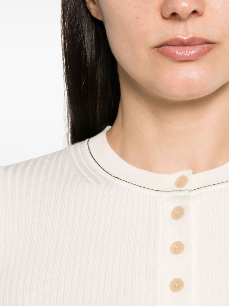 Neutral Agnes Ribbed-knit Sweater