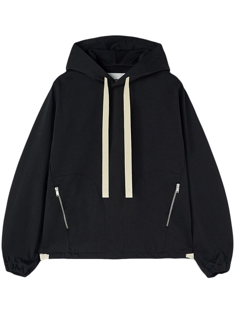 Black Drawstring Hoodie