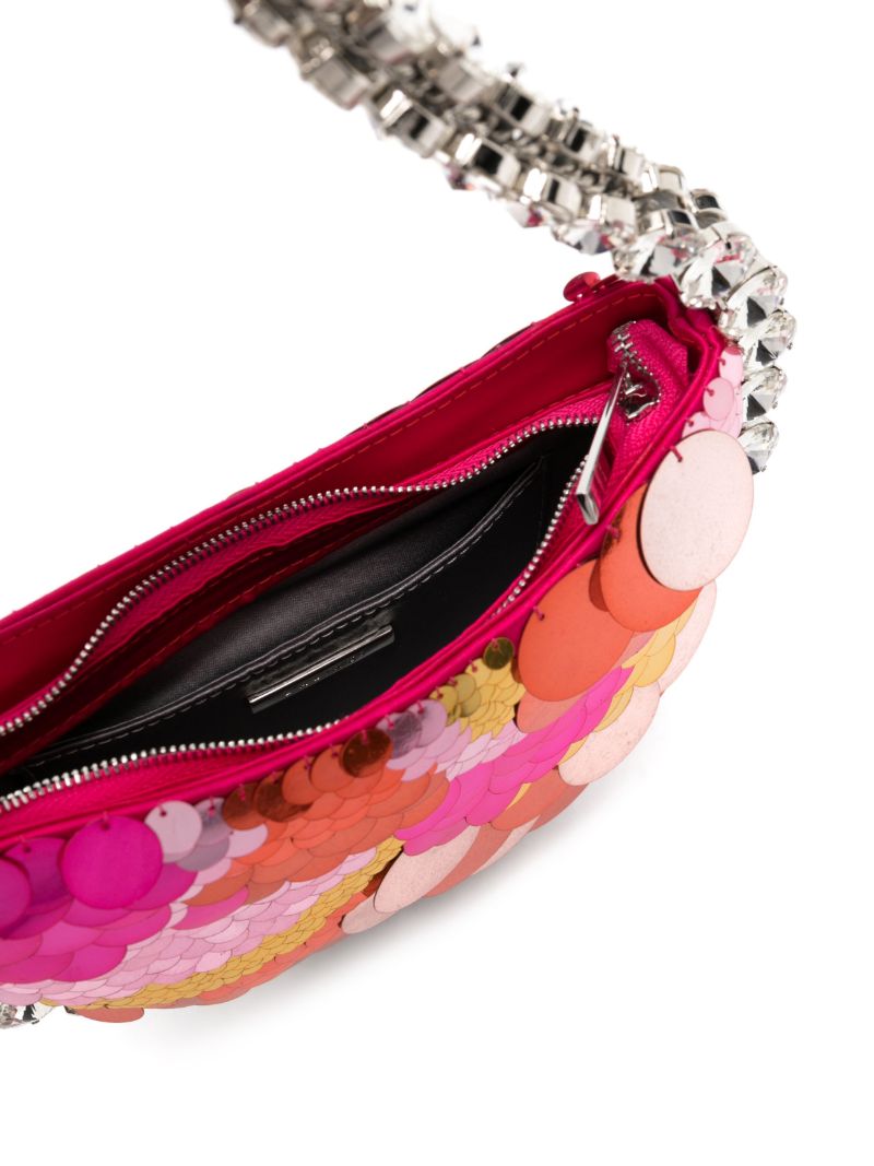 Pink Flexible Eternity Sequin-embellished Mini Bag