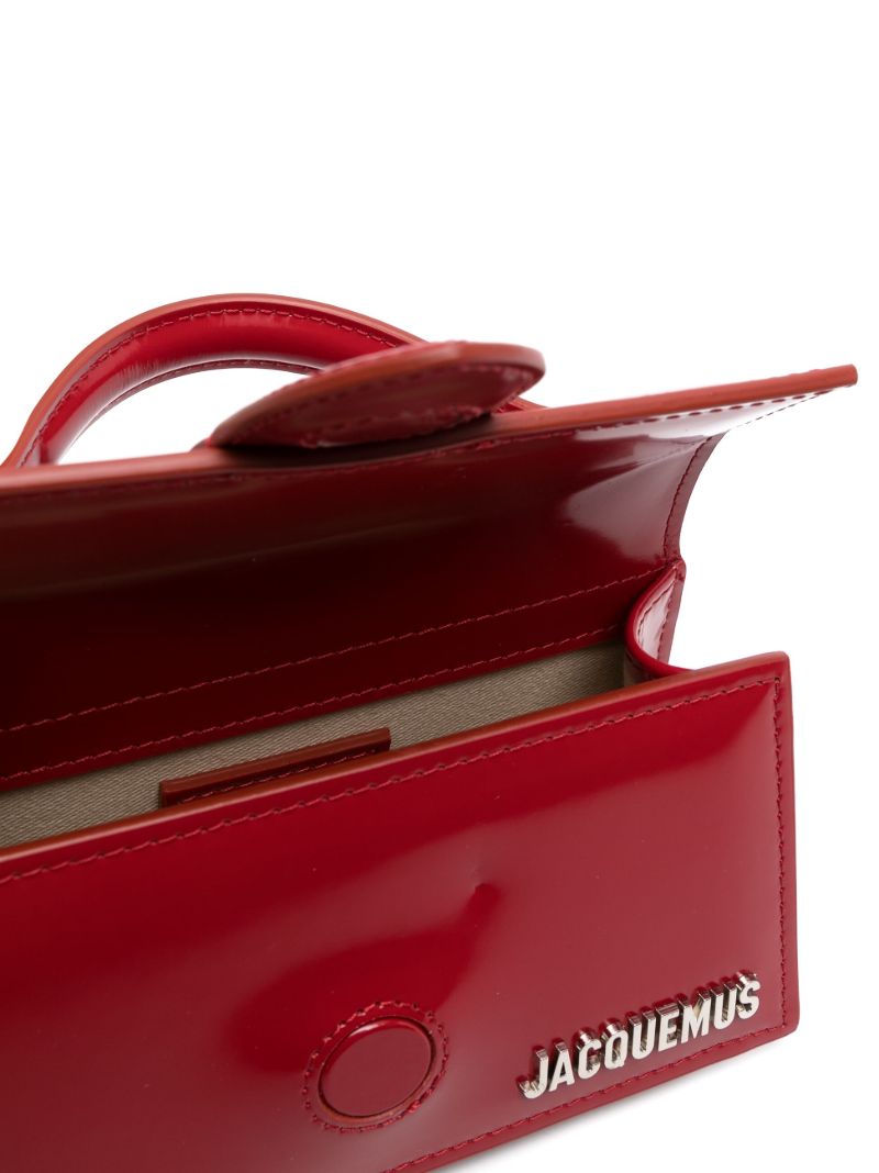Red Le Bambino Patent Leather Top Handle Bag