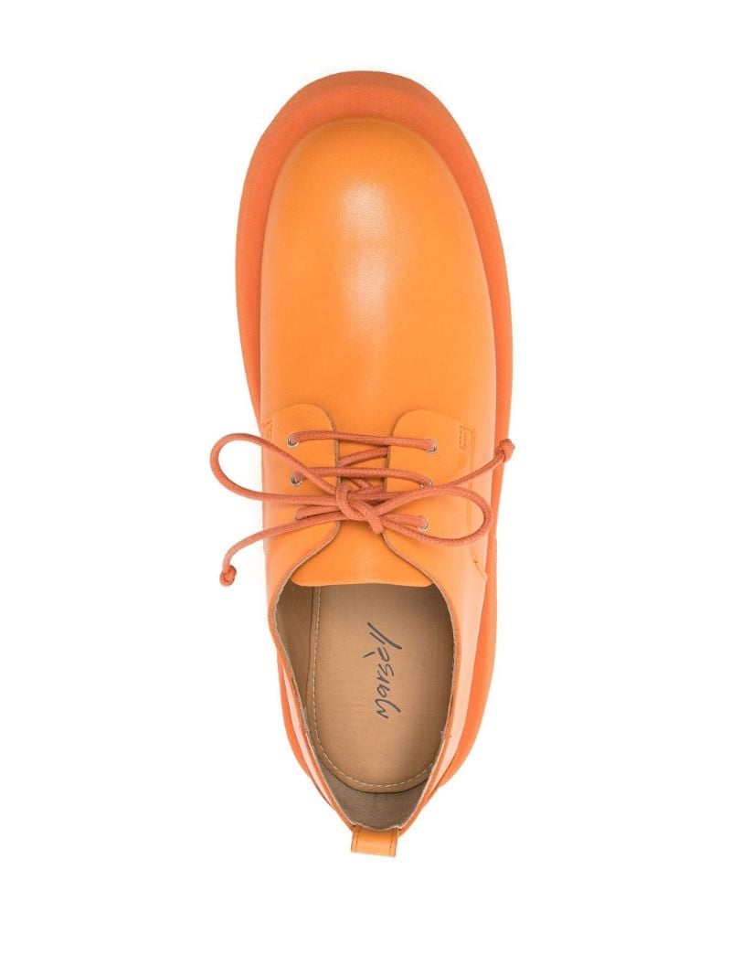 Orange Gommellone Leather Derby Shoes
