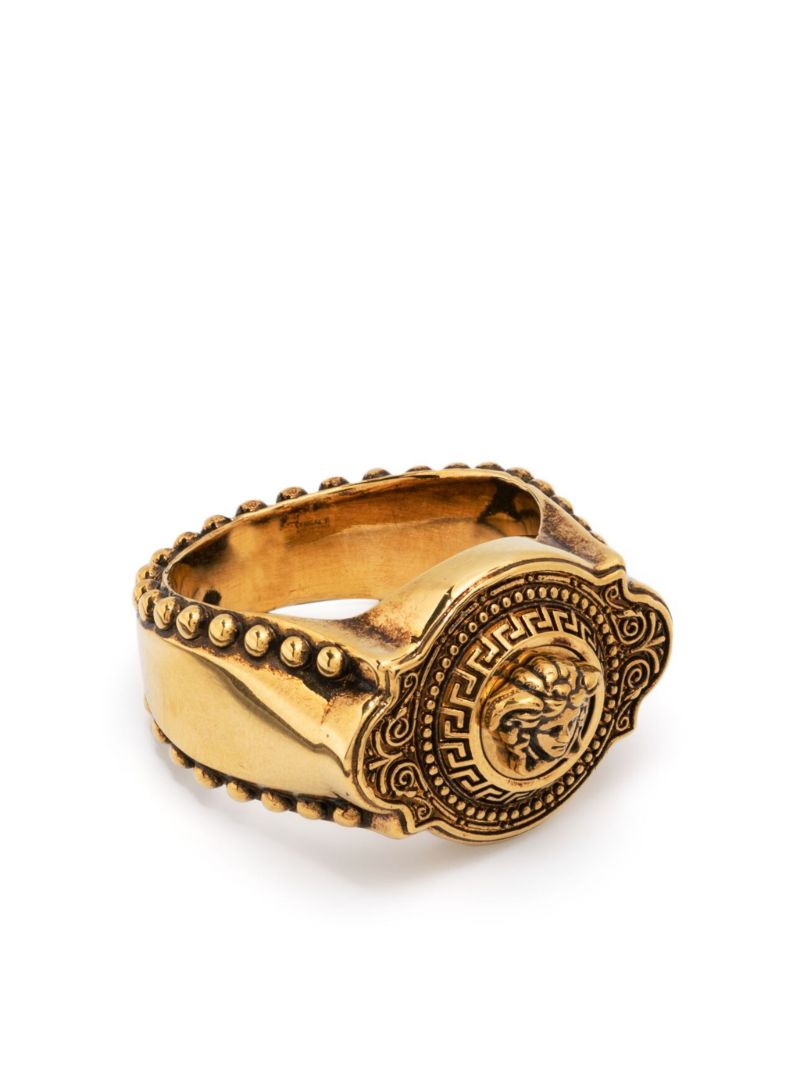 Gold-tone La Medusa Greca Ring