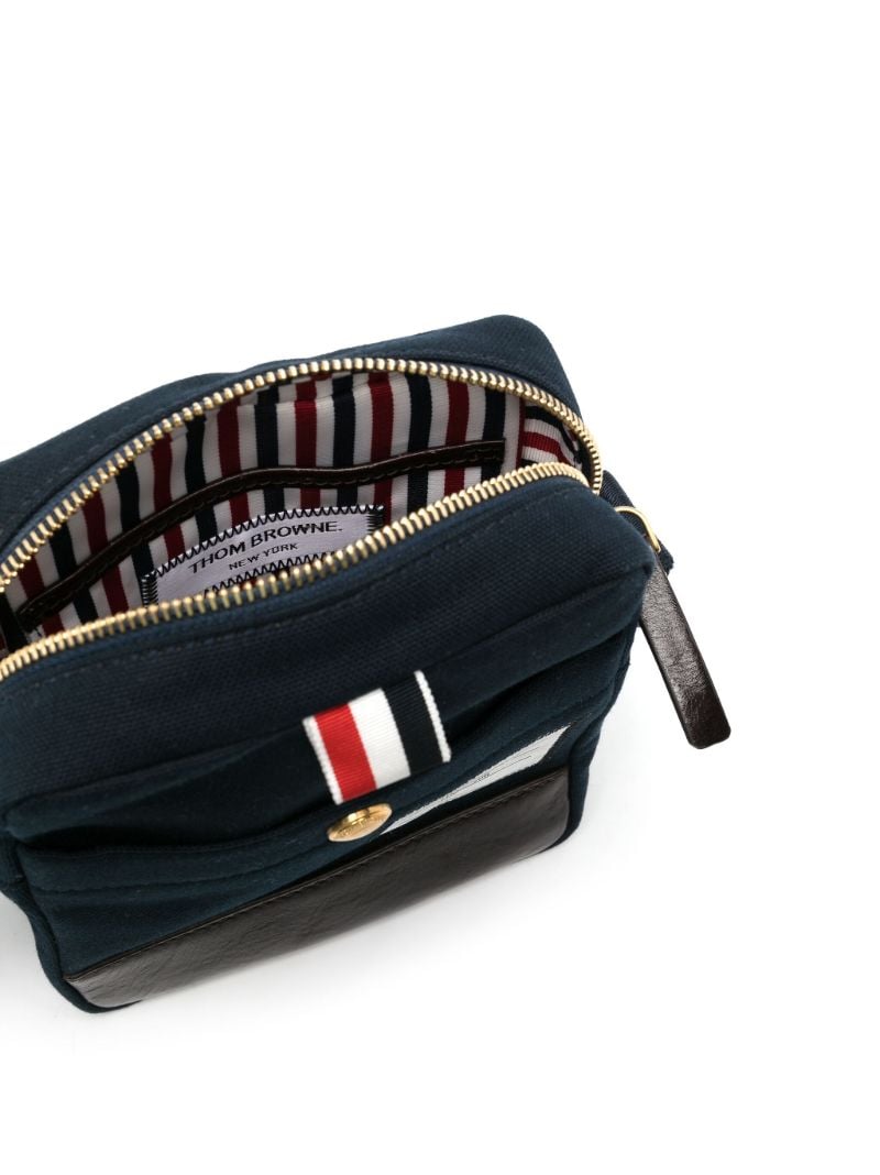 Blue Logo-appliquÃ_x0083_© Canvas Messenger Bag