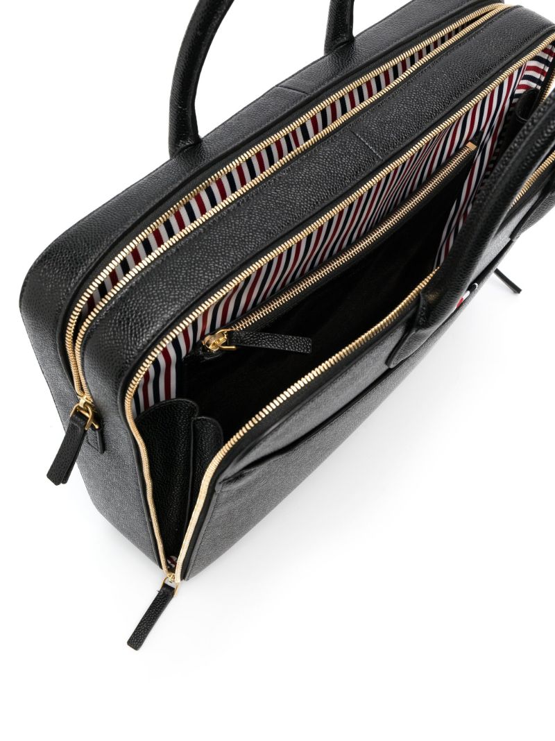 Black Rwb-loop Leather Briefcase