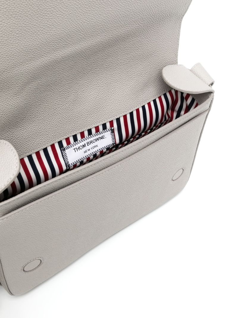 Grey Reporter 4-bar Stripe Shoulder Bag
