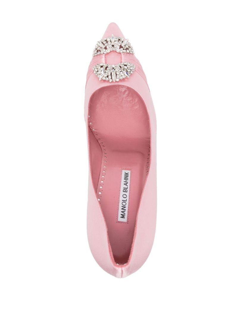 Pink 90mm Satin Pumps