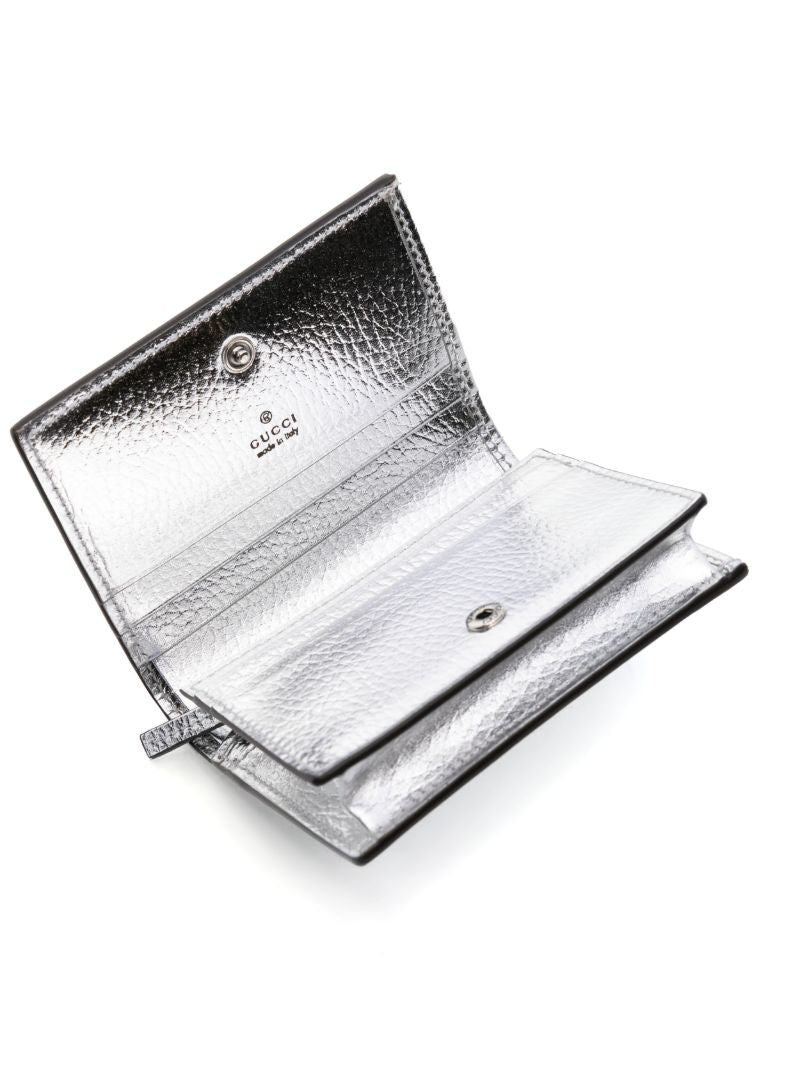 Silver-tone Gg Marmont Leather Wallet