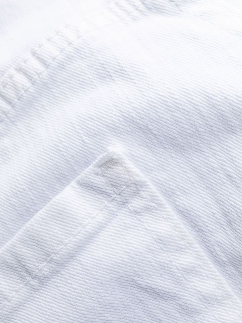 White Mid-rise Slim Jeans