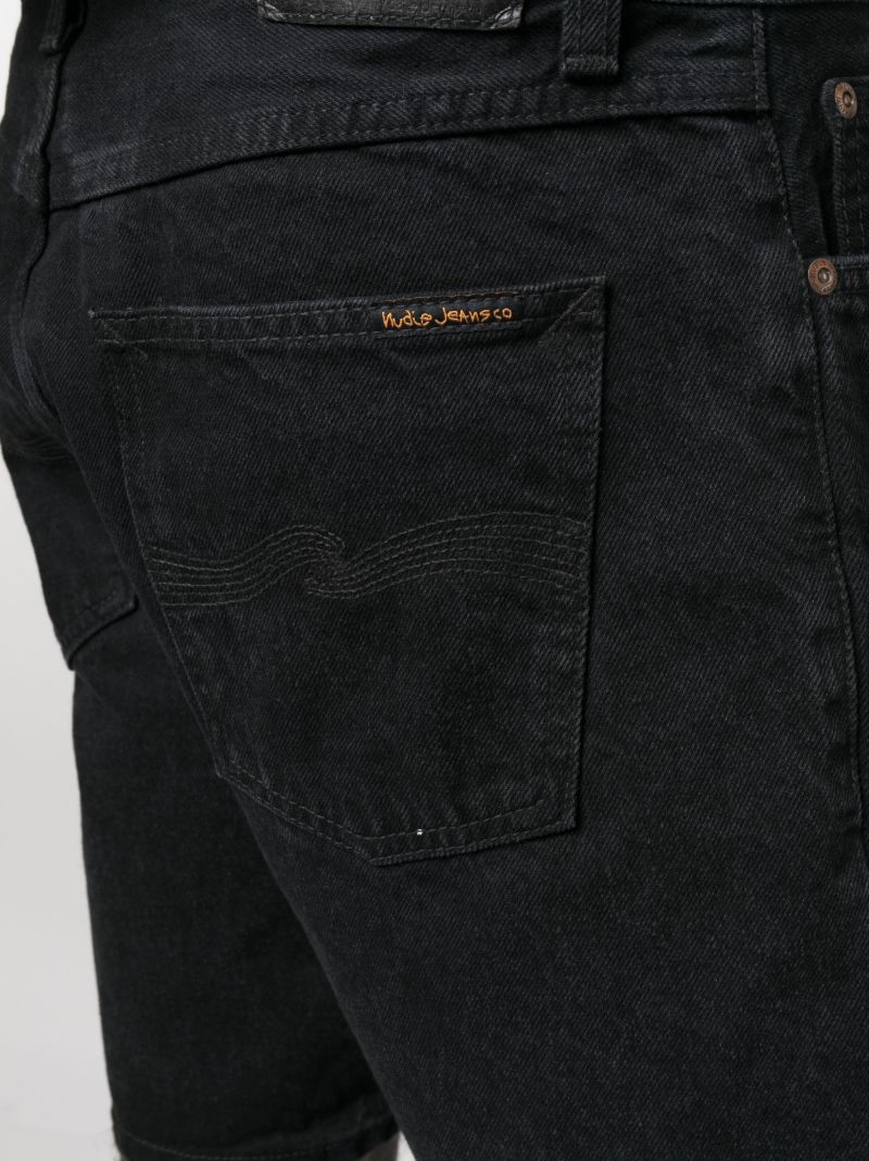 Balck Seth Denim Straight-leg Shorts