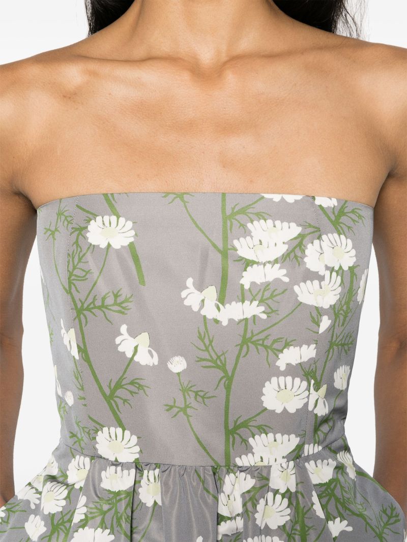 Grey Lena Floral-print Midi Dress
