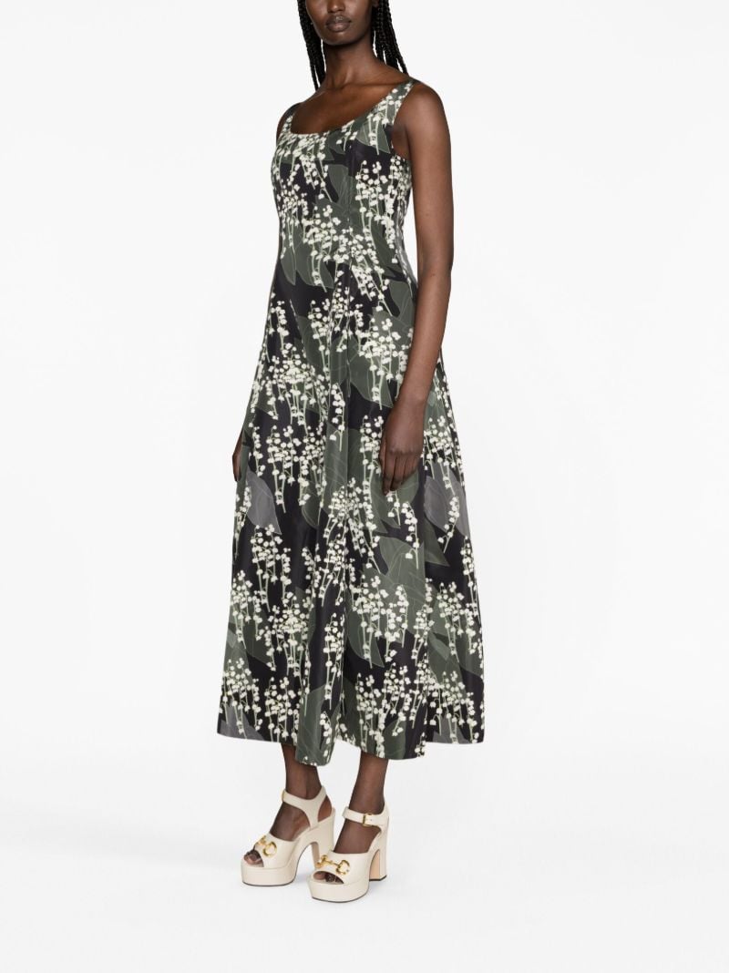 Maudette Floral-print Sleeveless Midi Dress