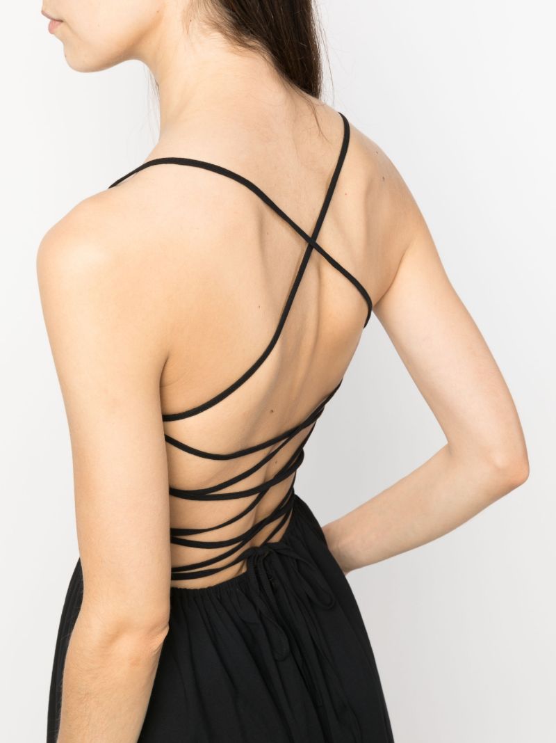 Black Kaede Organic Cotton Midi Dress