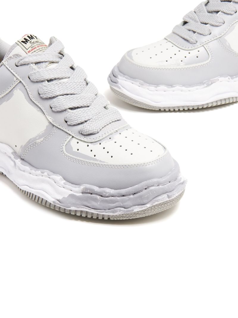 Grey Wayne Leather Sneakers