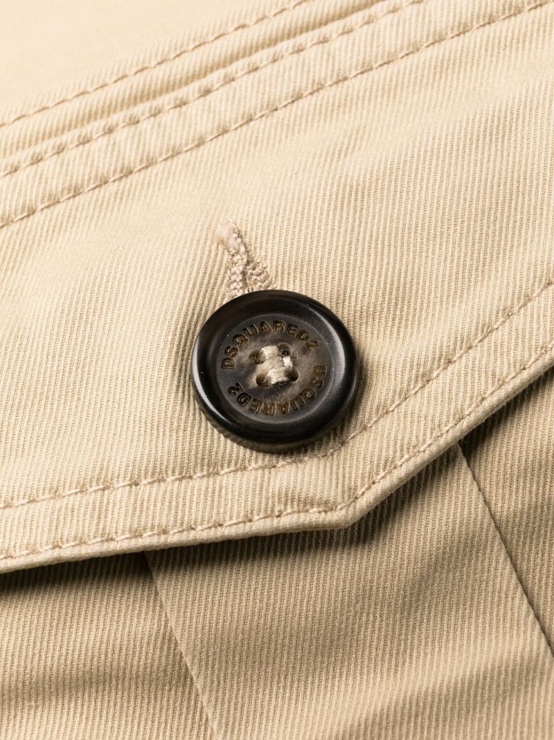 Neutral Slim-cut Cargo Trousers