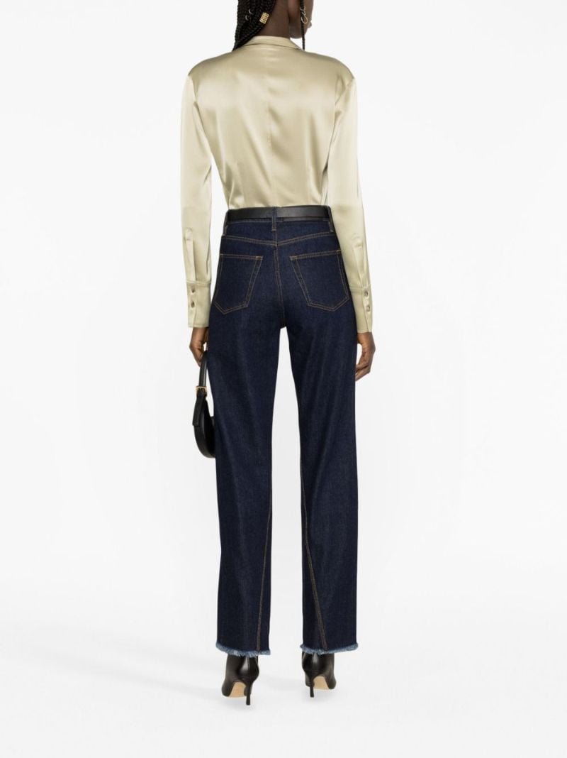 Blue Straight Leg Denim Jeans