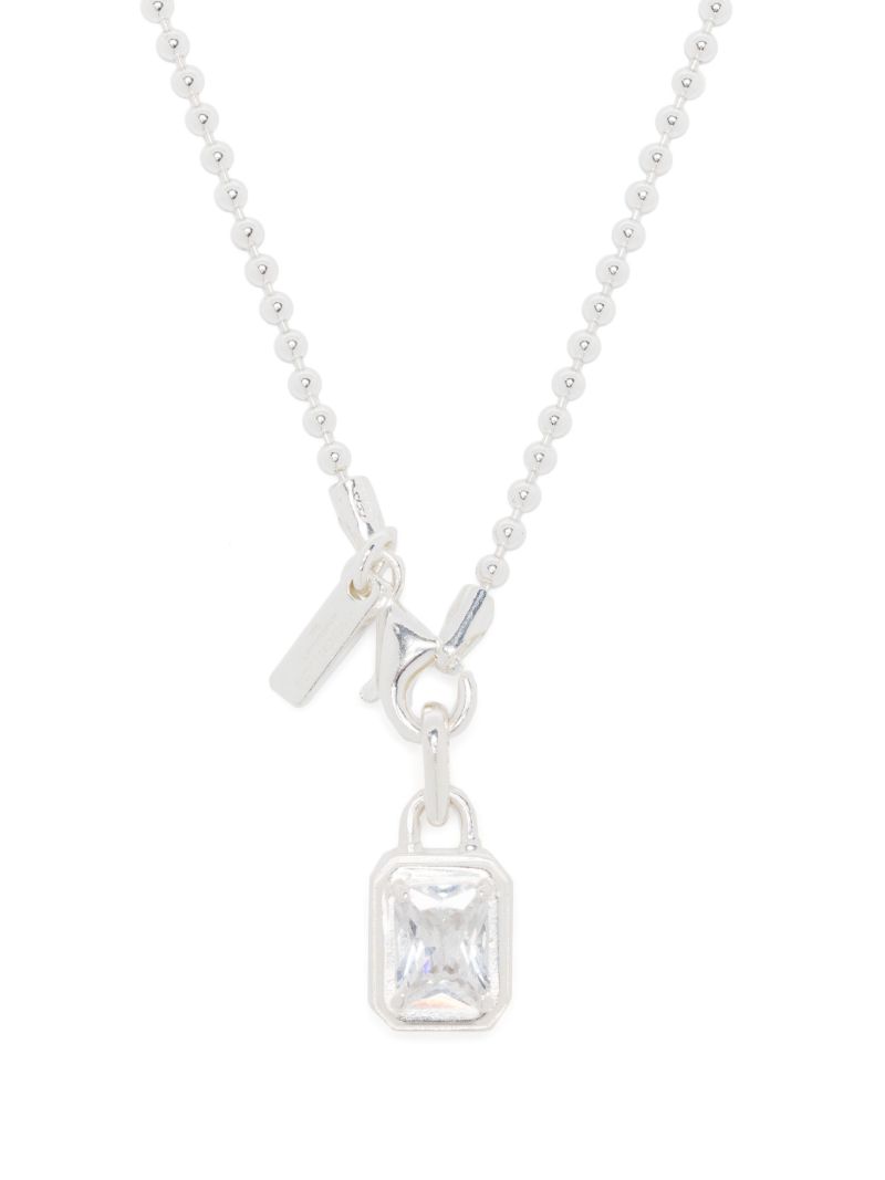 Sterling Silver Mini Solitaire Crystal Necklace