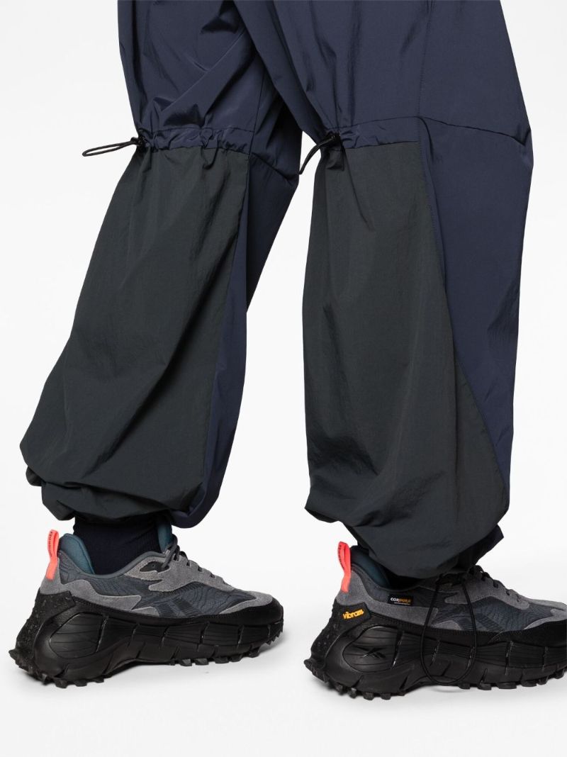 Blue Logo Patch Drawstring Track Pants