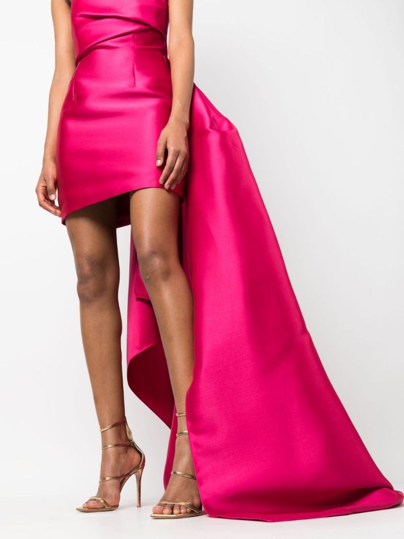 Pink Meyer Draped Mini Dress
