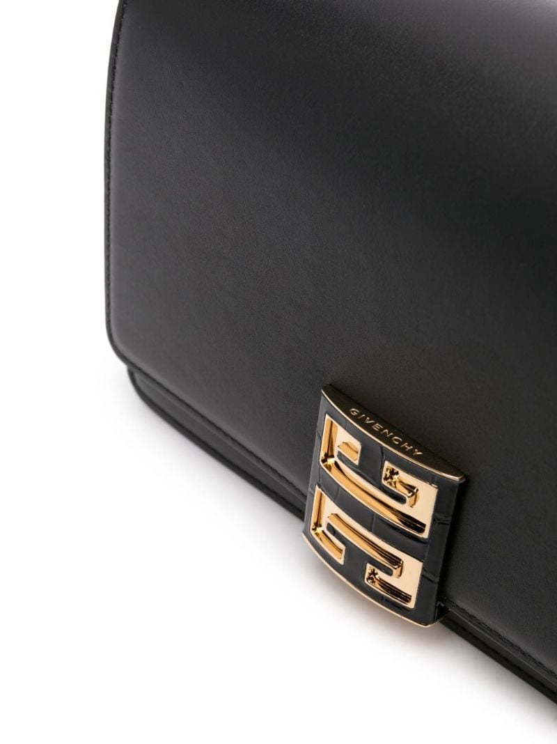 Black Logo Plaque Crossbody Bag