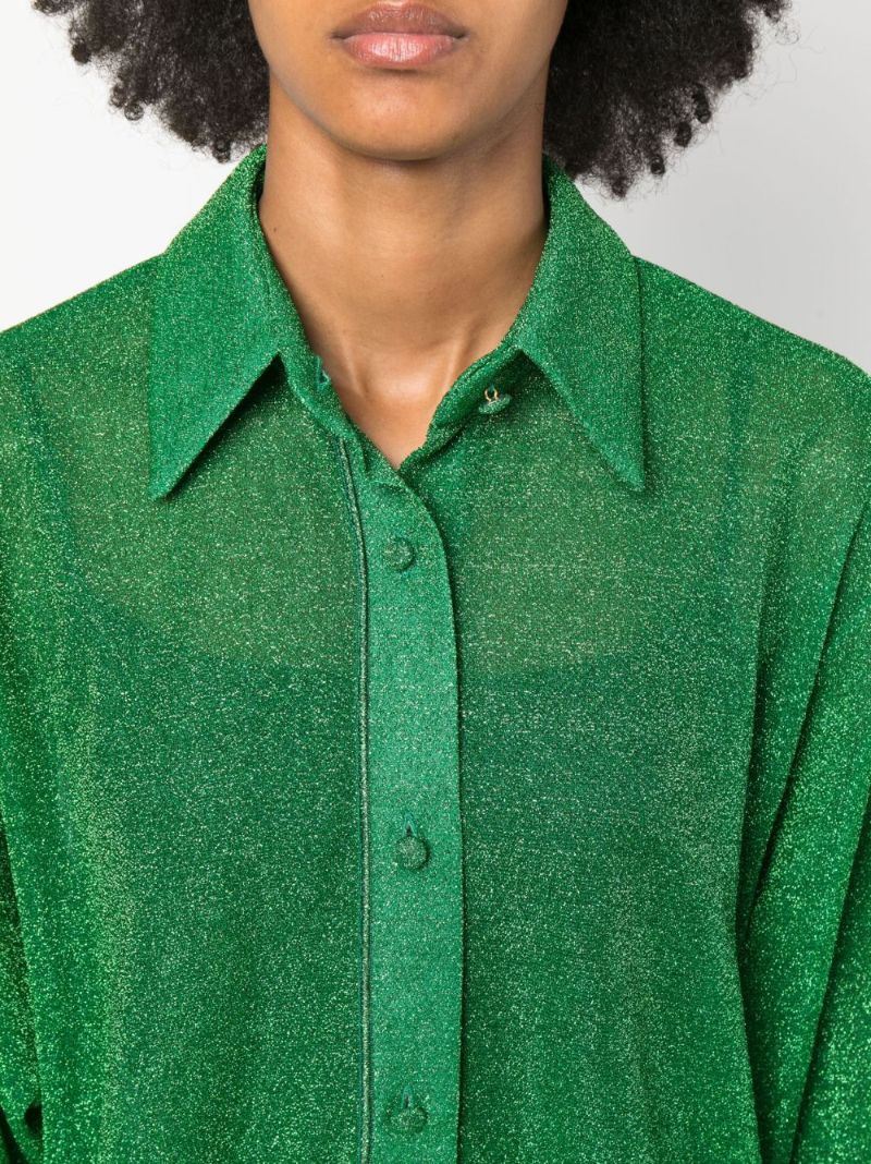 Green Metallic Thread Shirt