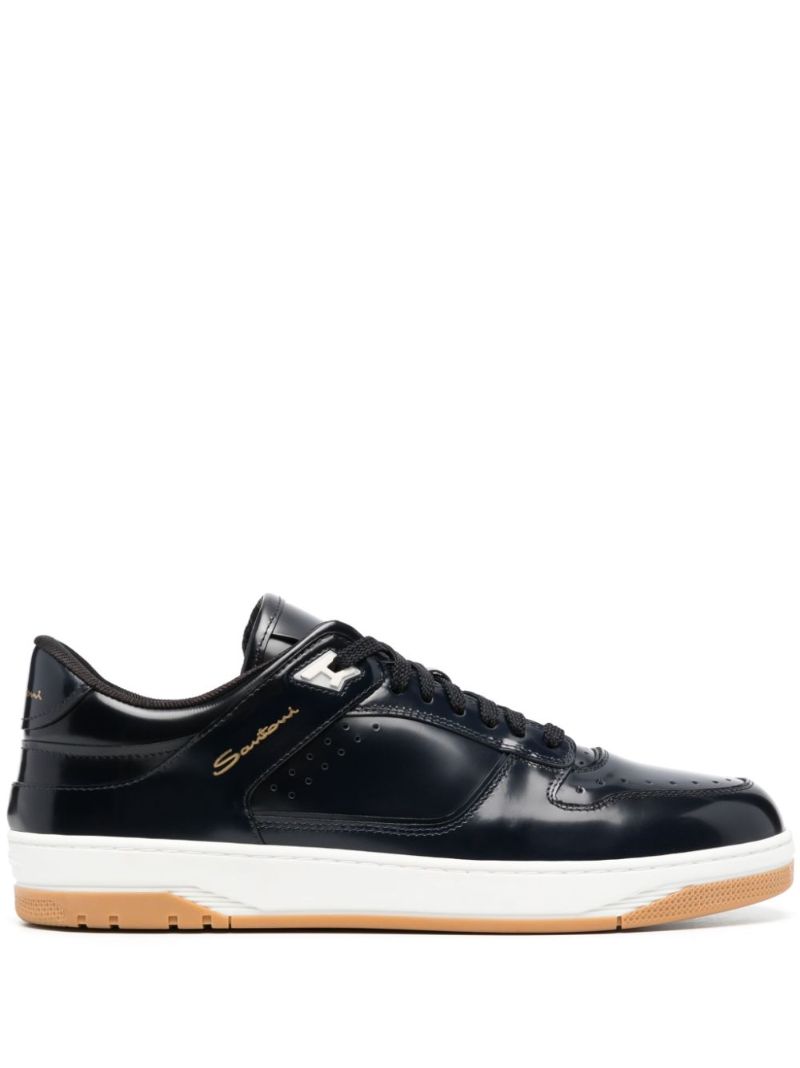 Blue Sneak-air Leather Sneakers