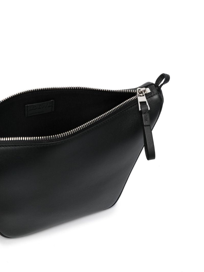Black Hammock Leather Mini Cross-body Bag