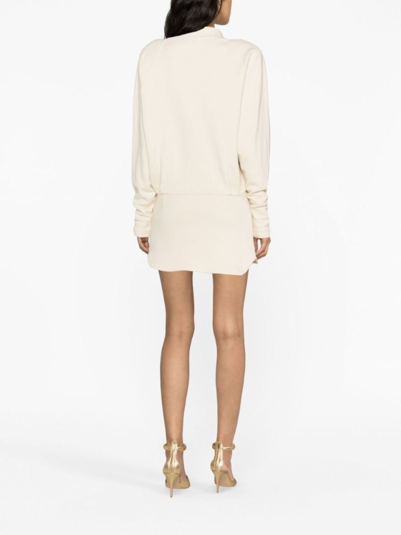 Neutral Gael Cotton Mini Dress
