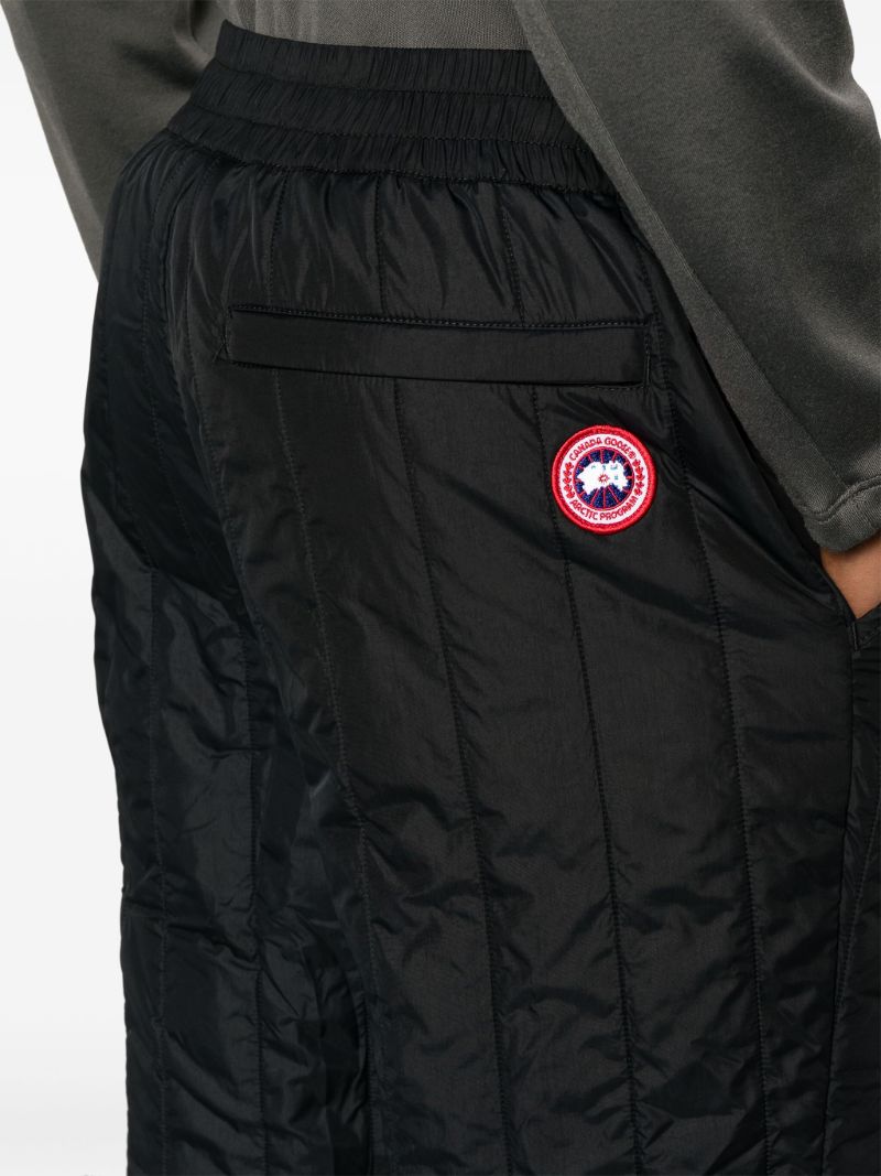 Black Carlyle Quilted Trousers