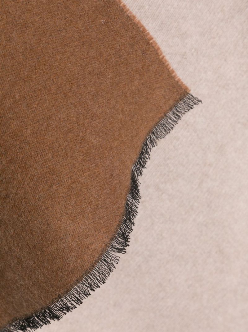 Brown Logo-intarsia Wool-blend Scarf
