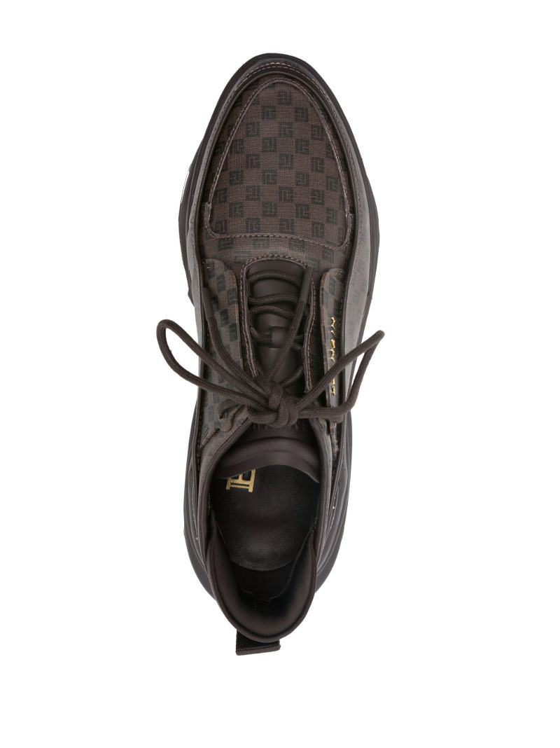 Brown B-bold Monogram-print Sneakers
