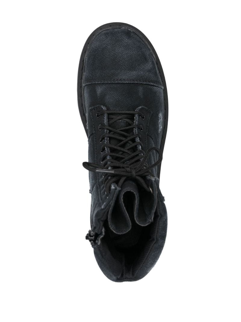 Black Strike Canvas Ankle Boots