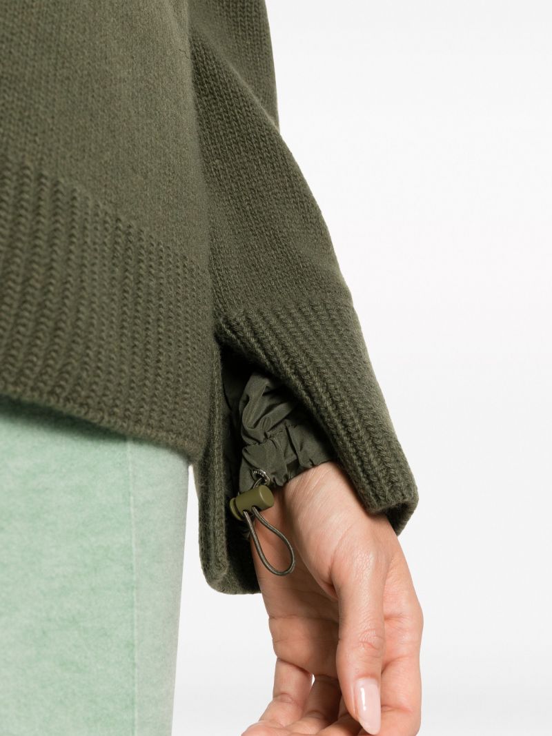 Green Roll-neck Wool Sweater