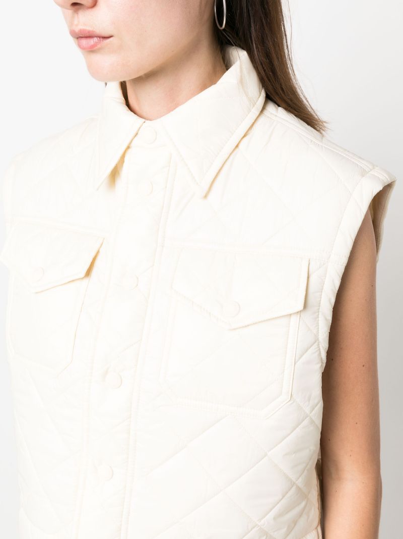 Neutral Quilted Cropped Gilet